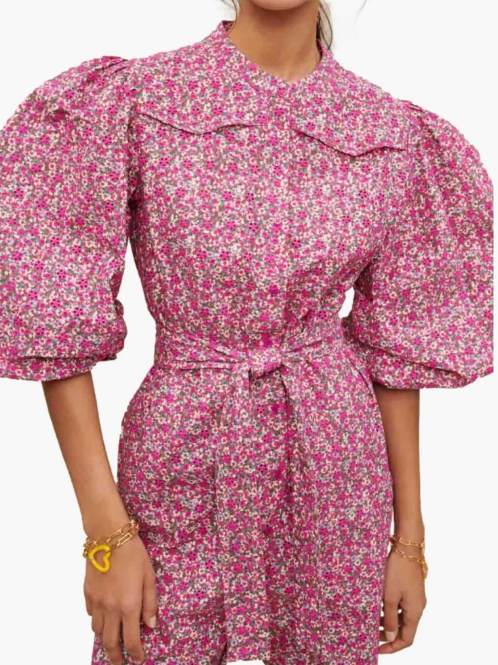 NWT MAJE Pyad Floral Print Jumpsuit Imprime Fleurs Brodees Fuchsia US 2/4, EU 36